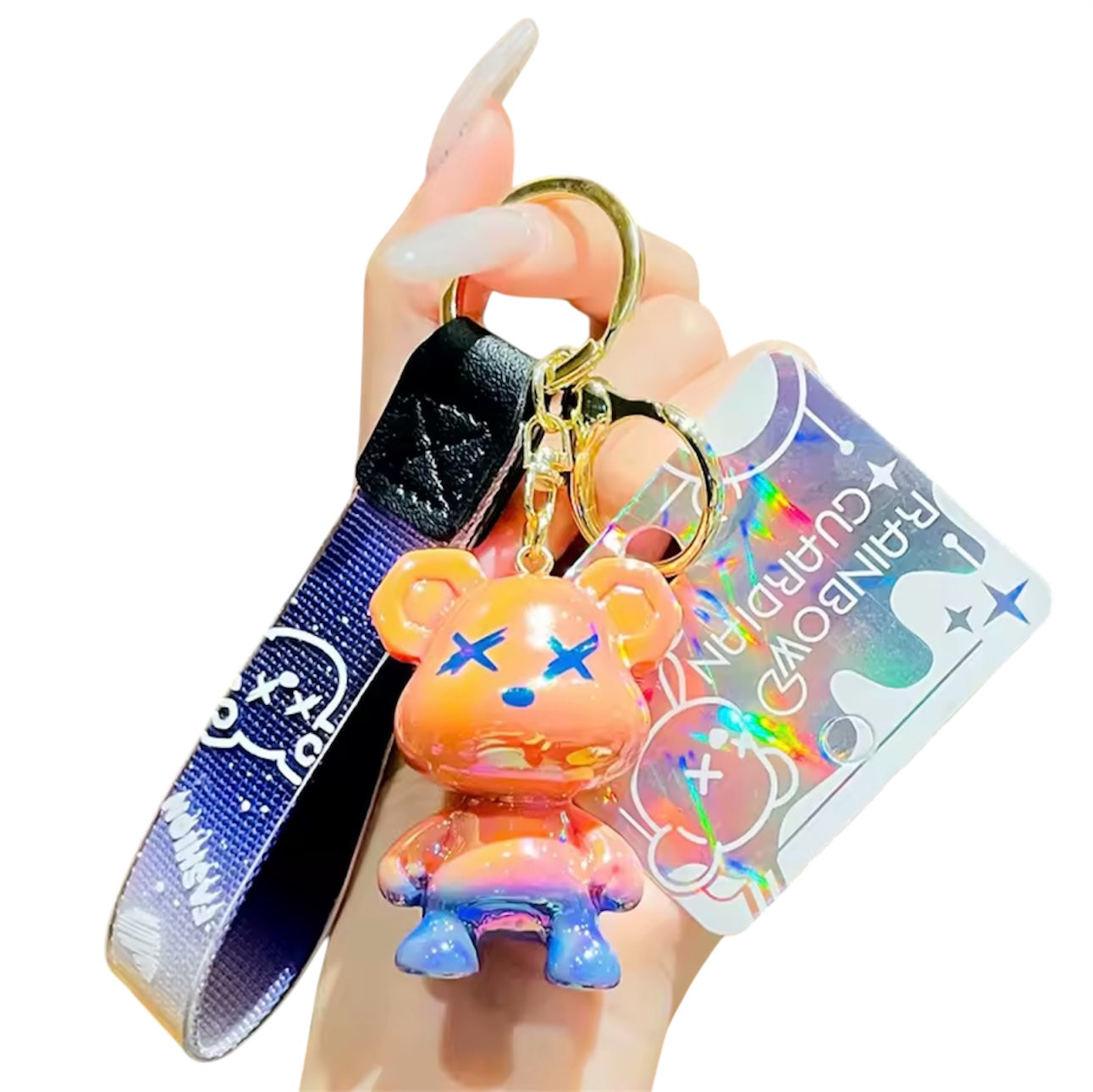 GRADIENT BEAR KEYCHAIN