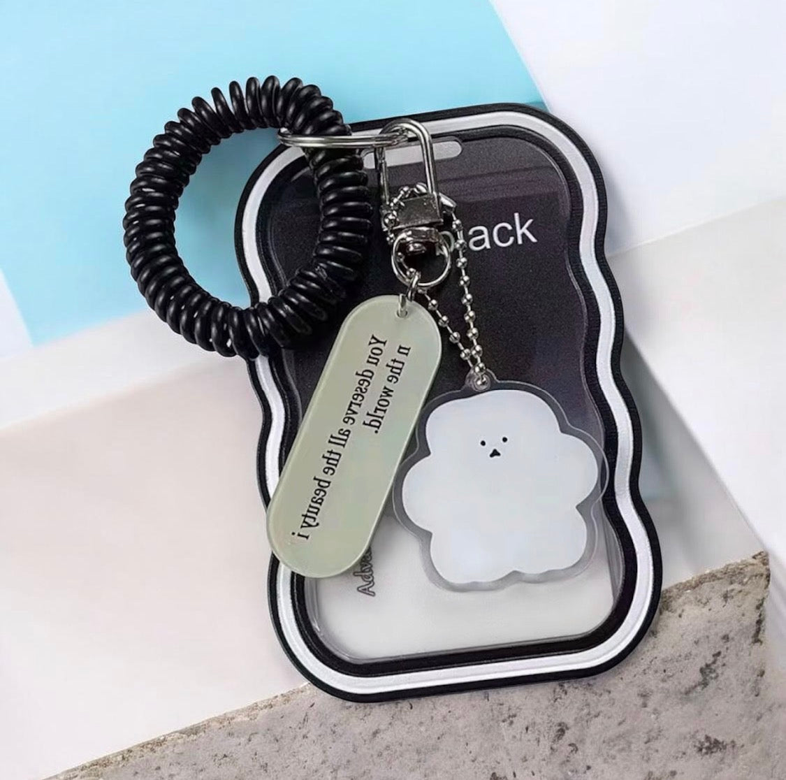 PHOTO CARD HOLDER ACRYLIC KEYCHAIN