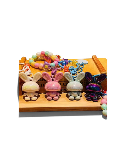 RABBIT BEADED KEYCHAIN