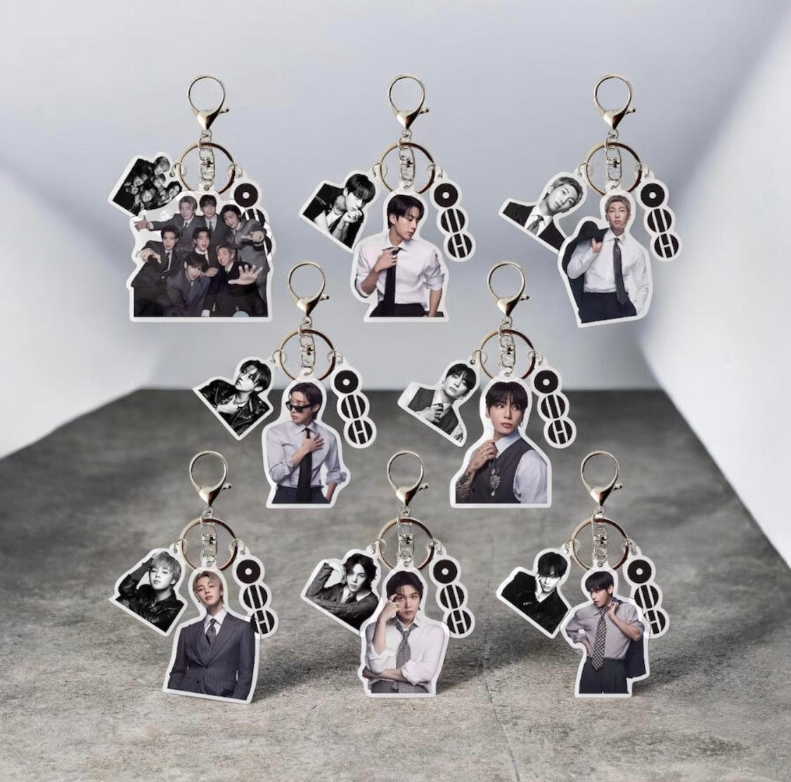 K-POP BANGTAN BOYS 3PCS KEYCHAIN