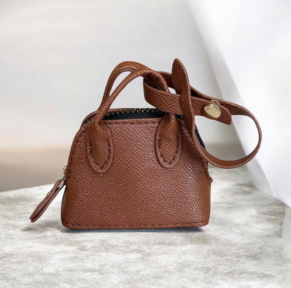 MINI LEATHER HIGH QUALITY LUXURY HANGING COIN PURSE