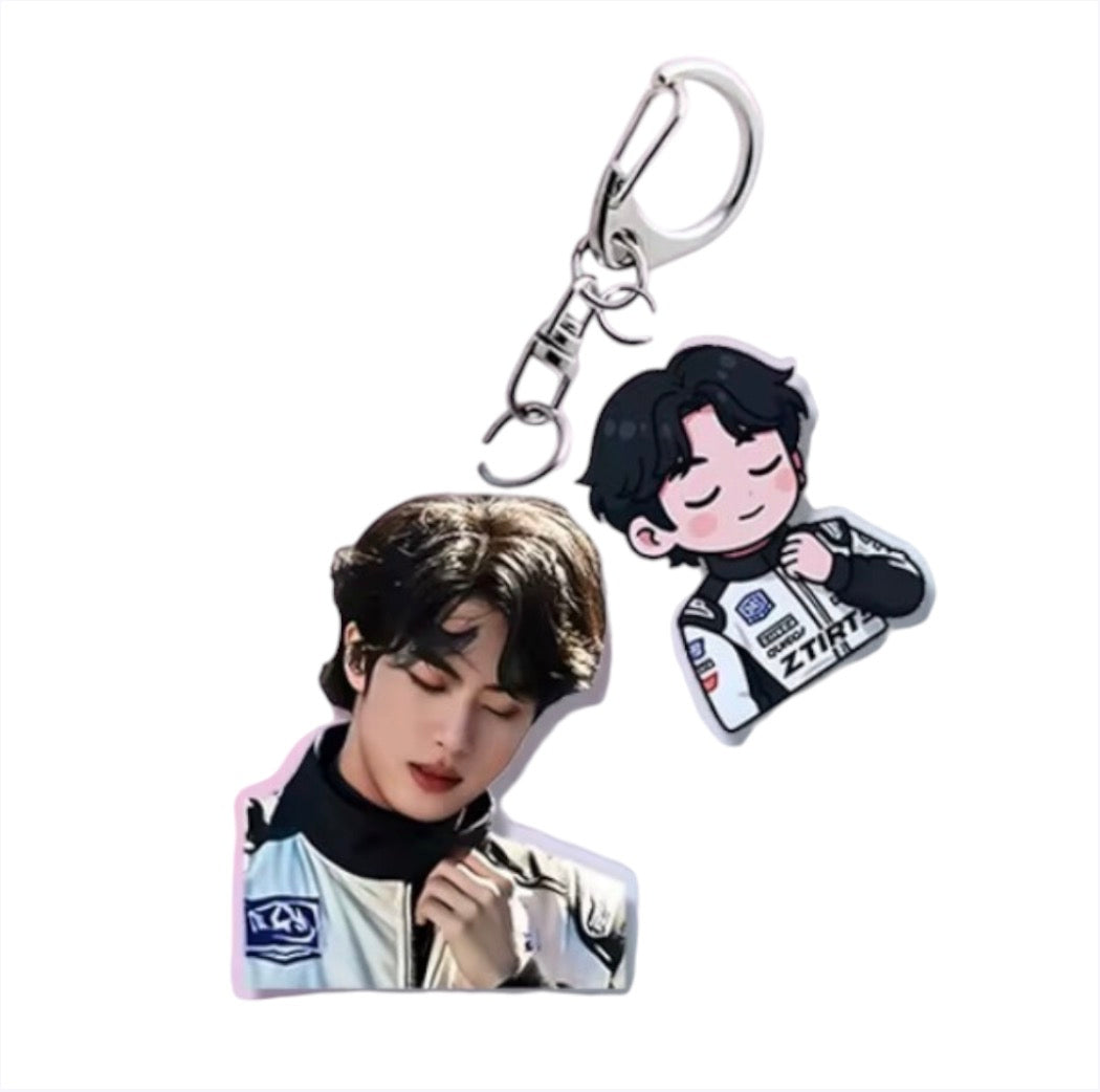 K-POP IDOLS 2PCS CARTOON ACRYLIC KEYCHAIN