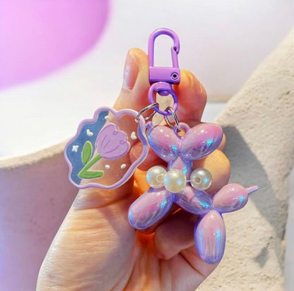 LASER BALLON DOG KEYCHAIN