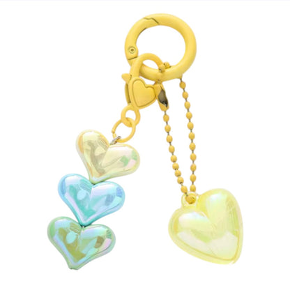HEART BEADED KEYCHAIN