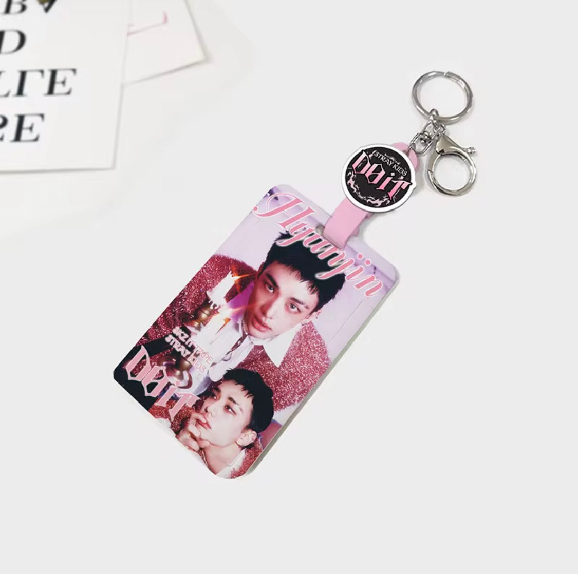 K-POP Stray Kids Acrylic Telescopic Buckle Card
Holder KEYCHAIN