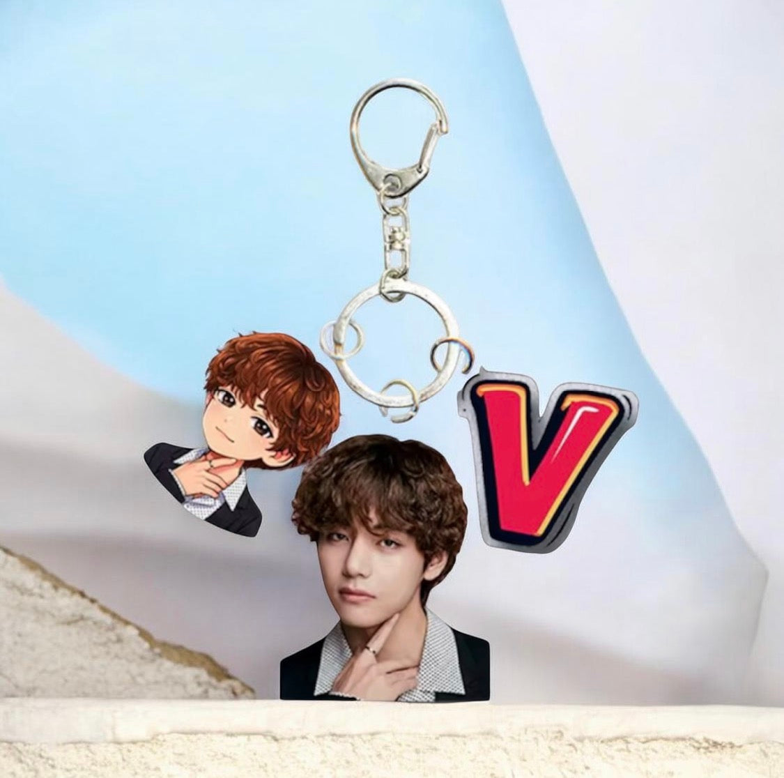 K-POP BANGTAN BOYS CARTOON 3PCS KEYCHAIN