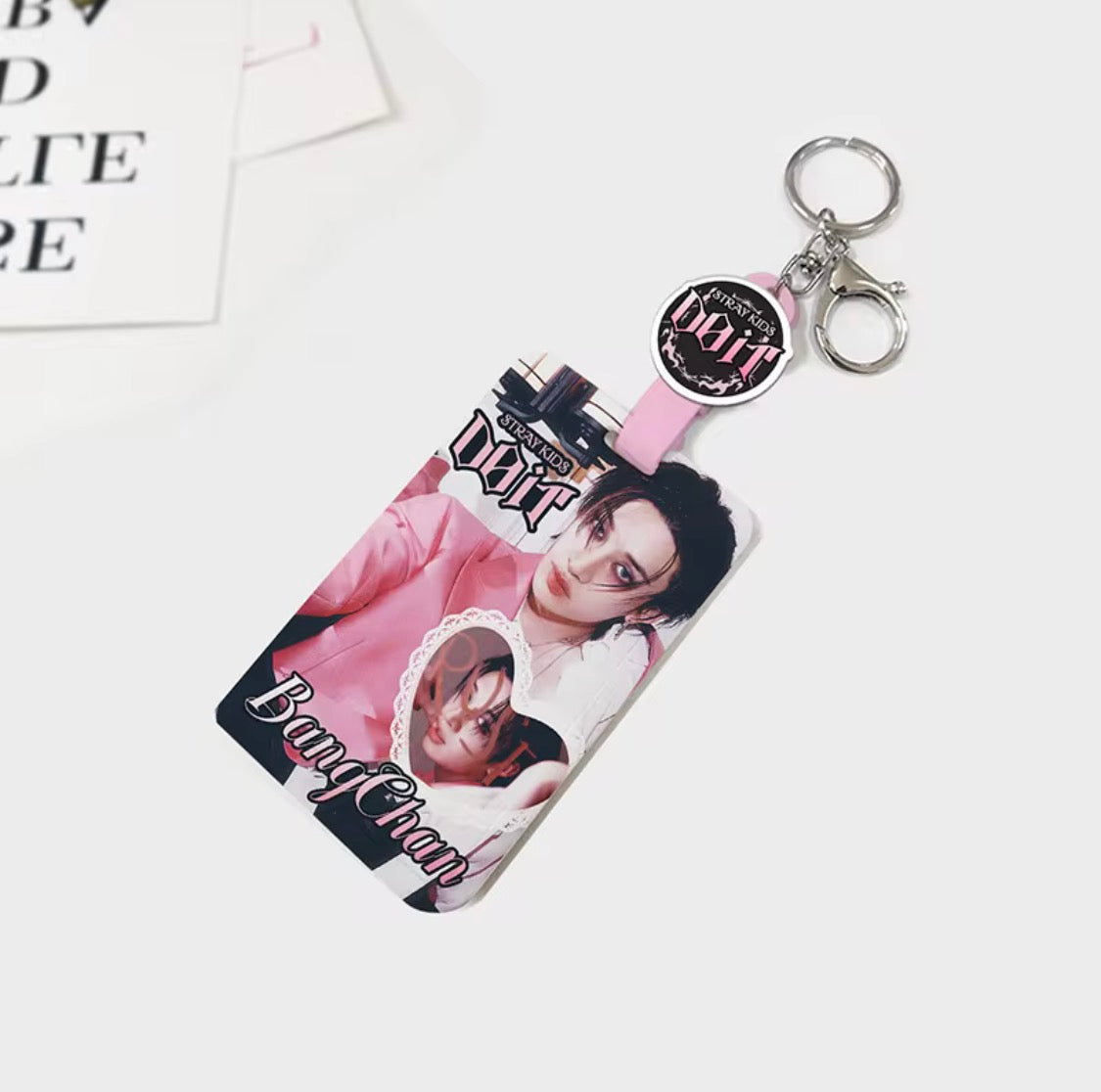 K-POP Stray Kids Acrylic Telescopic Buckle Card
Holder KEYCHAIN