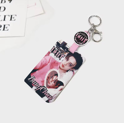 K-POP Stray Kids Acrylic Telescopic Buckle Card
Holder KEYCHAIN