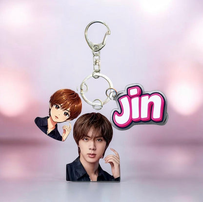 K-POP BANGTAN BOYS CARTOON 3PCS KEYCHAIN