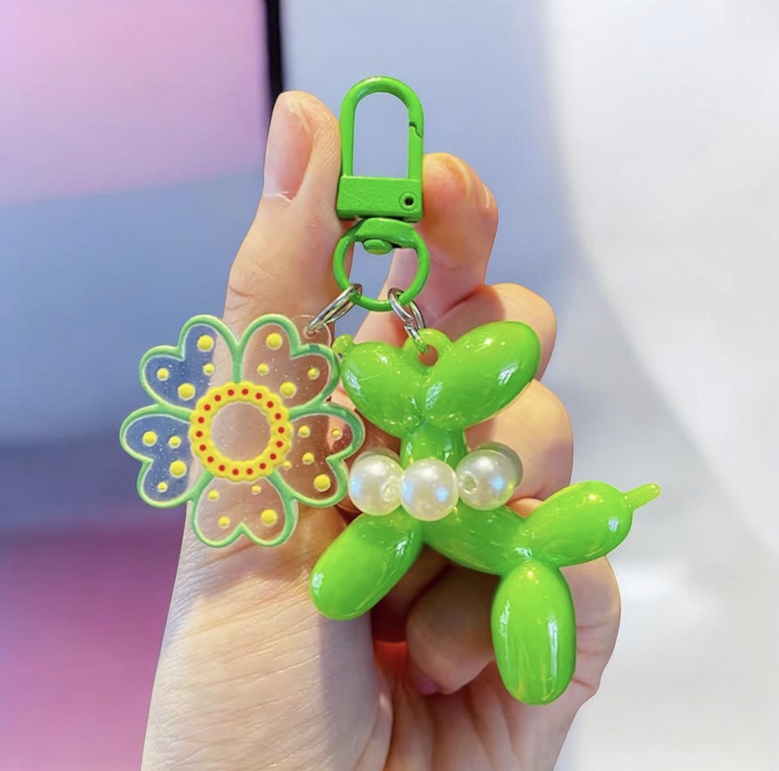 LASER BALLON DOG KEYCHAIN