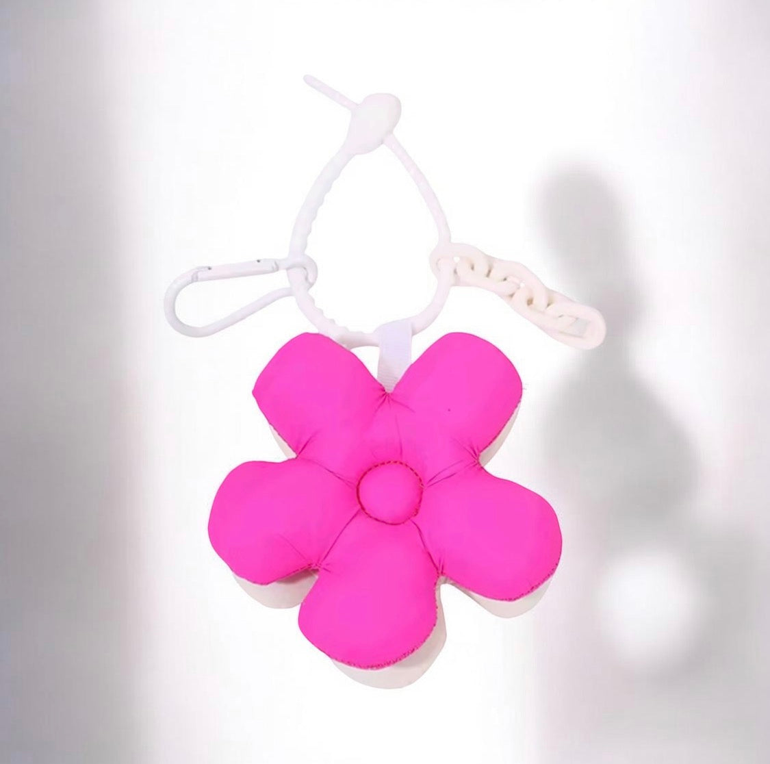 PUFFY FLOWER KEYCHAIN