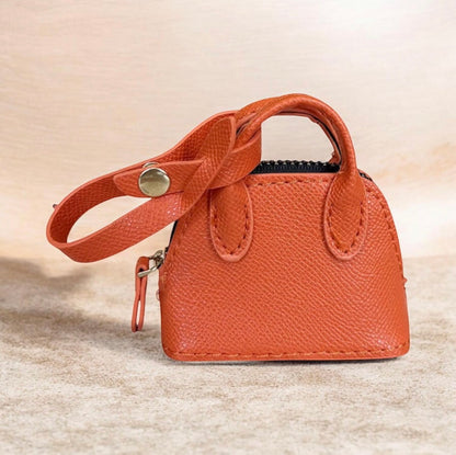 MINI LEATHER HIGH QUALITY LUXURY HANGING COIN PURSE