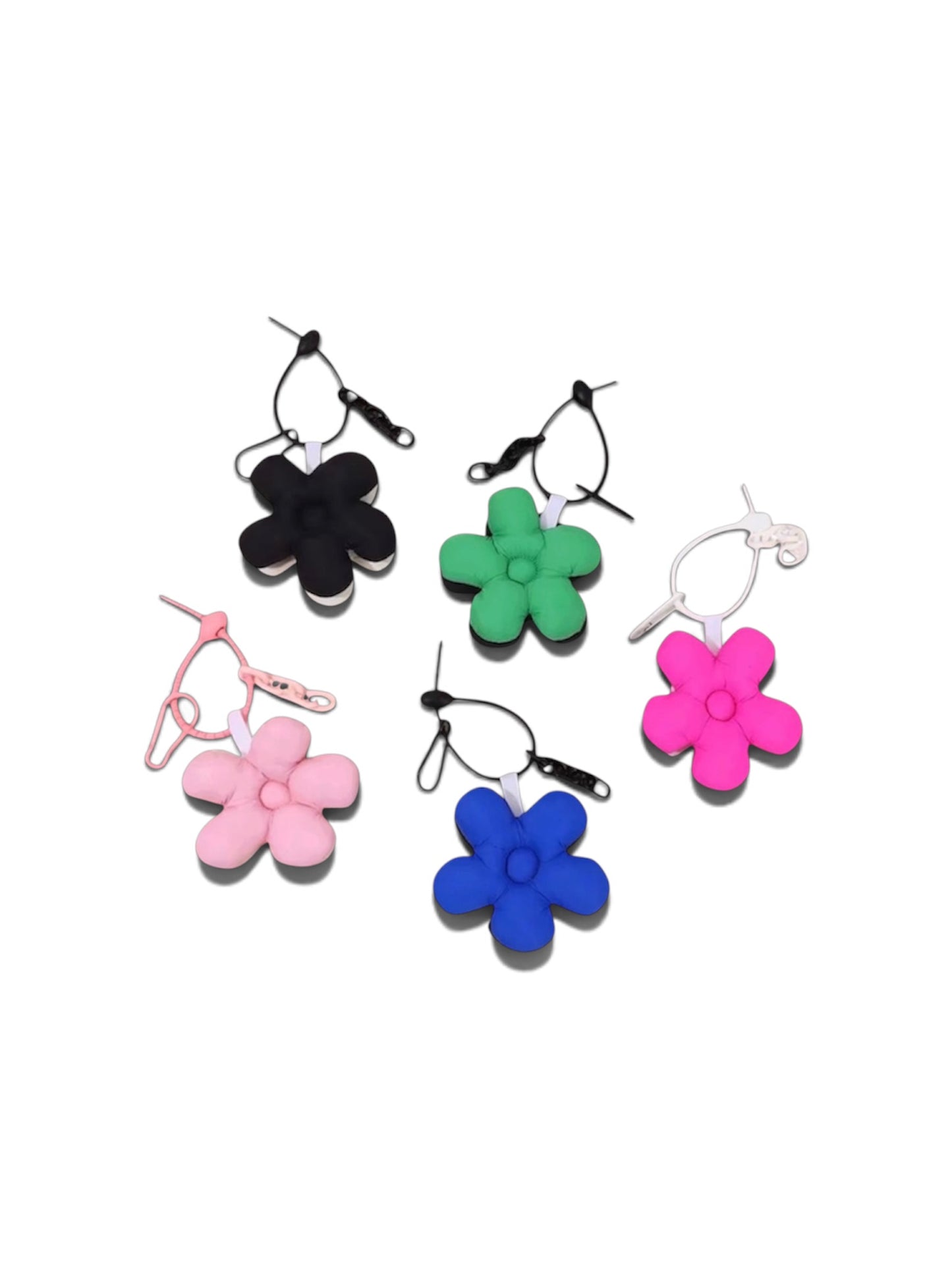 PUFFY FLOWER KEYCHAIN