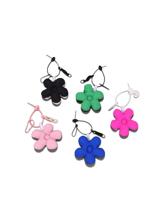 PUFFY FLOWER KEYCHAIN